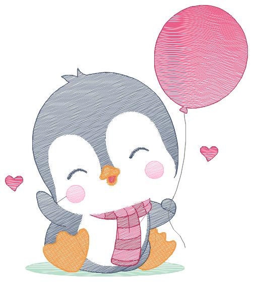 Penguin embroidery design - Animal embroidery designs machine embroidery pattern - Baby boy embroidery file - instant download Winter Cold Marcia Embroidery