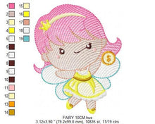 Charger l&#39;image dans la galerie, Tooth Fairy embroidery designs - Money Fairy embroidery design machine embroidery pattern - Baby girl embroidery file - instant digital pes
