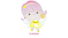 Cargar imagen en el visor de la galería, Tooth Fairy embroidery designs - Money Fairy embroidery design machine embroidery pattern - Baby girl embroidery file - instant digital pes
