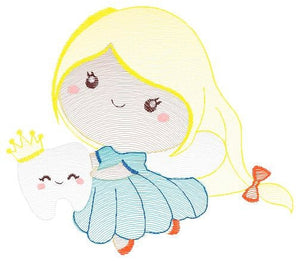 Tooth Fairy embroidery designs - Fairy godmother embroidery design machine embroidery pattern - fairy design Baby girl embroidery file pixie