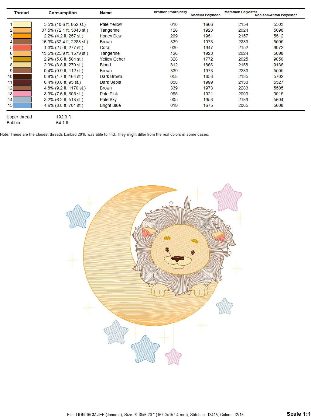 Lion embroidery designs - Safari embroidery design machine embroidery pattern - Baby boy embroidery file - Moon embroidery download pes jef