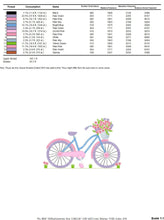 Charger l&#39;image dans la galerie, Bike embroidery designs - Bicycle embroidery design machine embroidery pattern - baby  girl embroidery file - Delicate Bike with flowers jef
