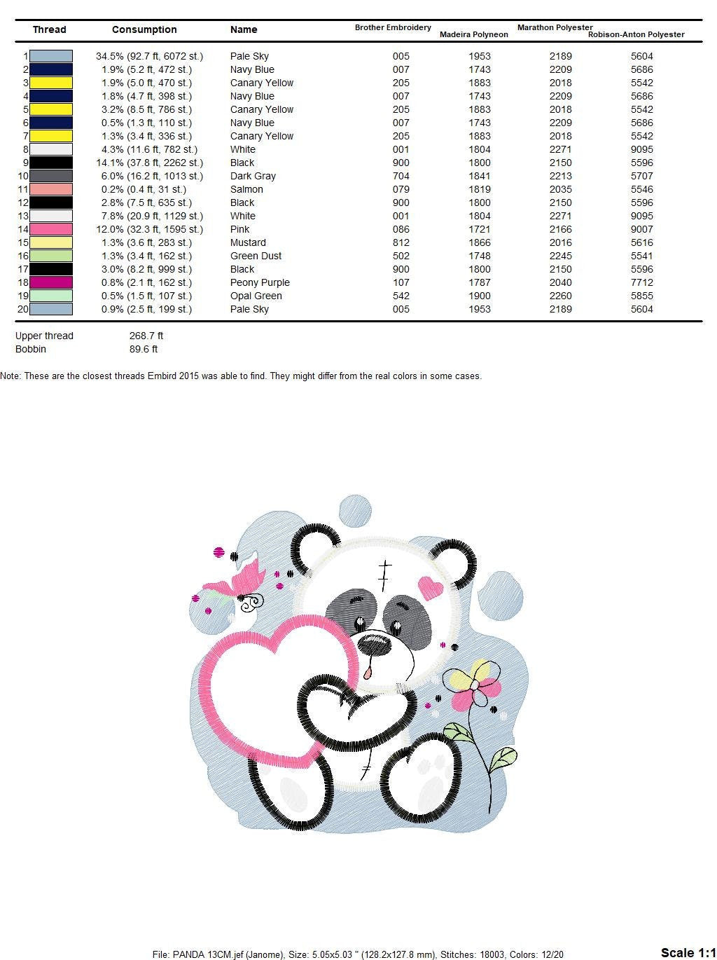 Panda embroidery design - Animal Girl Bear with hear applique machine embroidery pattern - Baby Panda heart applique - Instant download pes Marcia Embroidery
