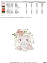 Carica l&#39;immagine nel visualizzatore di Gallery, Angel embroidery designs - Baby girl embroidery design machine embroidery pattern - Girl with wings embroidery file - instant download pes
