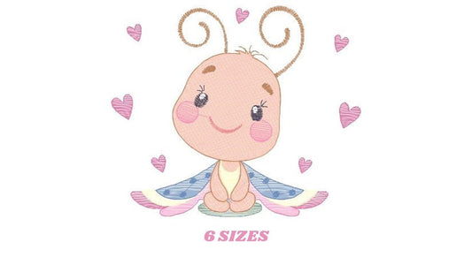 Butterfly embroidery design - Dragon fly embroidery designs machine embroidery pattern - Butterfly with hearts embroidery download digital Marcia Embroidery