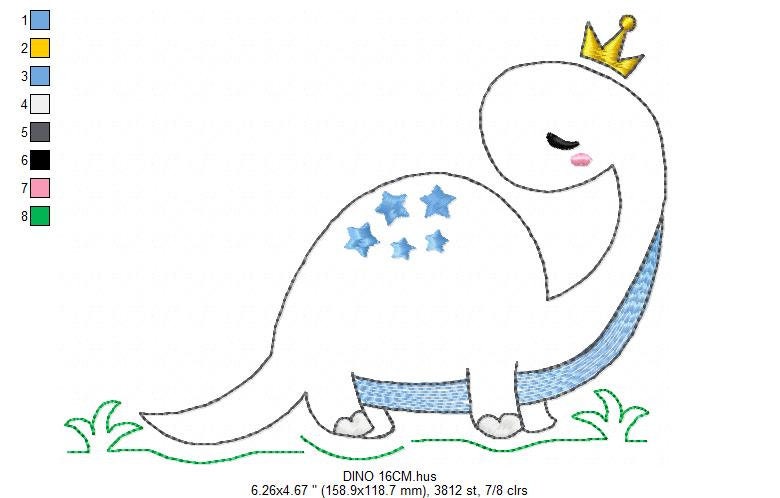 Dinosaur embroidery designs - Dino embroidery design machine embroidery pattern - instant download - Baby boy embroidery file brontosaurus Marcia Embroidery