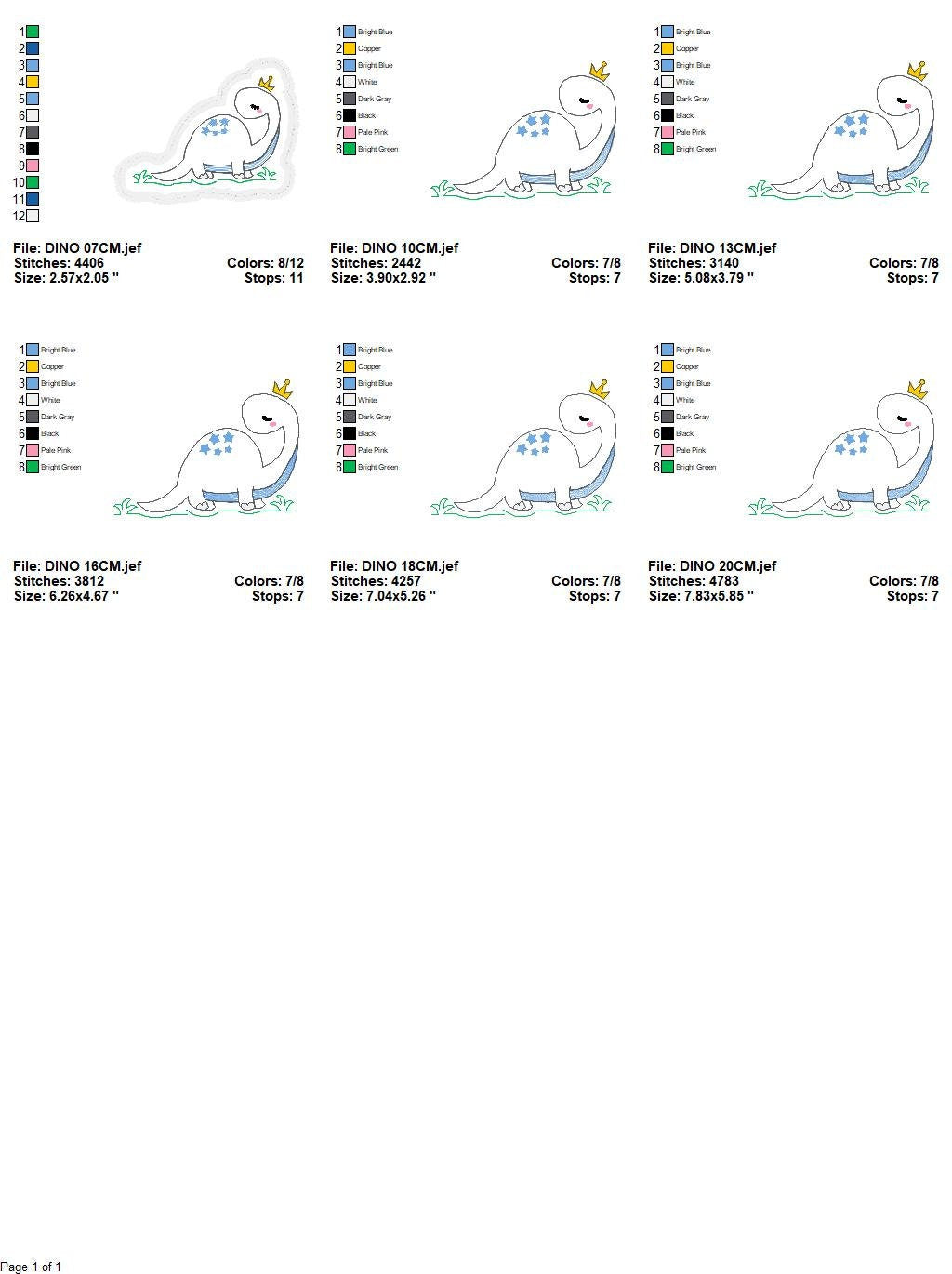Dinosaur embroidery designs - Dino embroidery design machine embroidery pattern - instant download - Baby boy embroidery file brontosaurus Marcia Embroidery