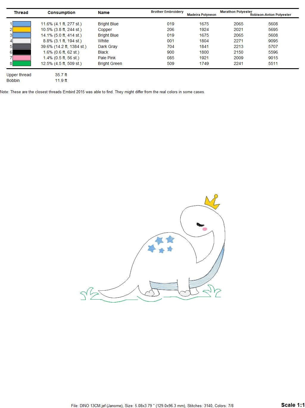 Dinosaur embroidery designs - Dino embroidery design machine embroidery pattern - instant download - Baby boy embroidery file brontosaurus Marcia Embroidery