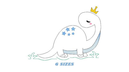Dinosaur embroidery designs - Dino embroidery design machine embroidery pattern - instant download - Baby boy embroidery file brontosaurus Marcia Embroidery