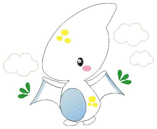 Dinosaur embroidery designs - Dino embroidery design machine embroidery pattern - instant download - Baby boy embroidery file pterodactyl - Marcia Embroidery