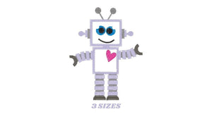 Robot embroidery designs - Cyborg embroidery design machine embroidery pattern - baby boy embroidery file - Kid embroidery robot design pes