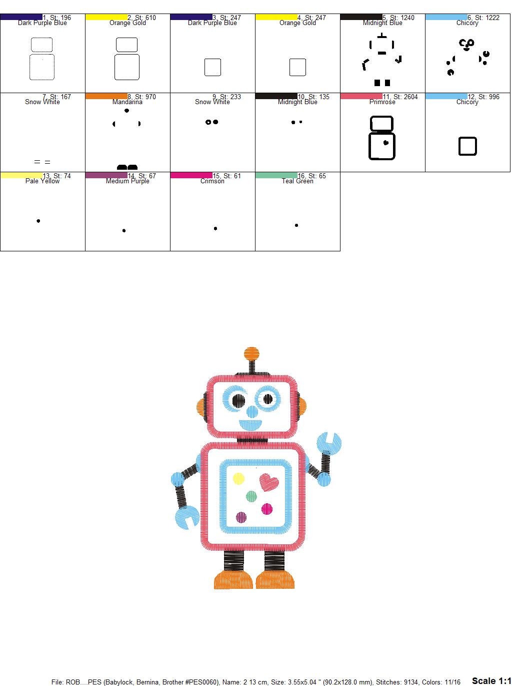 Robot embroidery designs - Cyborg embroidery design machine embroidery pattern - baby boy embroidery file - Kid embroidery robot design Marcia Embroidery