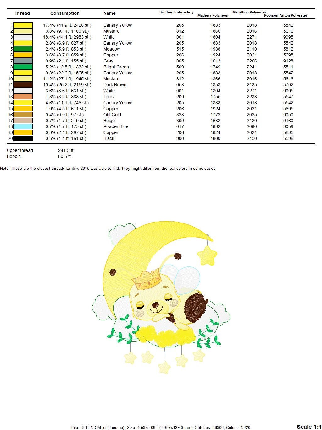 Bee embroidery design - Sleeping Bee embroidery designs machine embroidery pattern - Honey bee embroidery file - Save the bees download pes