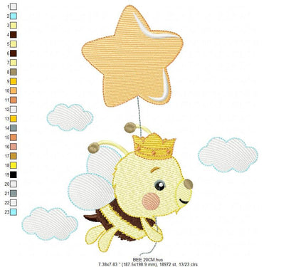 Bee embroidery design - Bee Happy embroidery designs machine embroidery pattern - baby girl embroidery file - honey bee design  pes jef hus