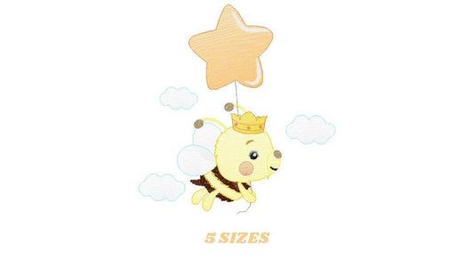 Bee embroidery design - Bee Happy embroidery designs machine embroidery pattern - baby girl embroidery file - honey bee design  pes jef hus - Marcia Embroidery