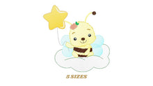 Laden Sie das Bild in den Galerie-Viewer, Bee embroidery design - Bees embroidery designs machine embroidery pattern - baby girl embroidery file - honey bee design instant download
