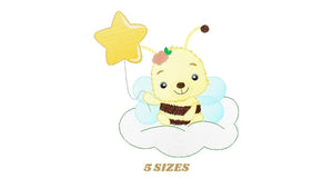 Bee embroidery design - Bees embroidery designs machine embroidery pattern - baby girl embroidery file - honey bee design instant download