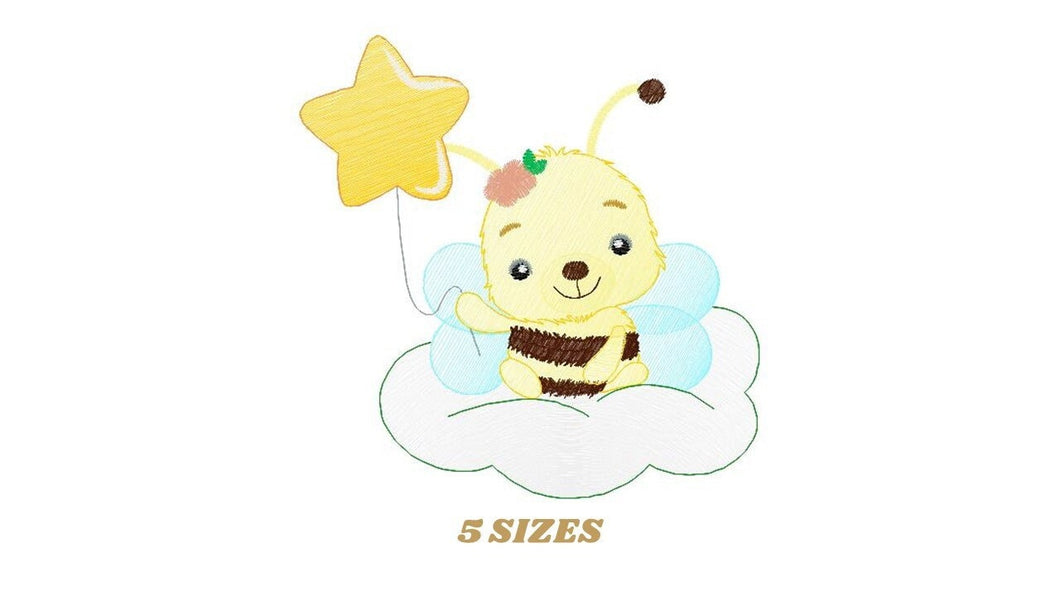 Bee embroidery design - Bees embroidery designs machine embroidery pattern - baby girl embroidery file - honey bee design instant download