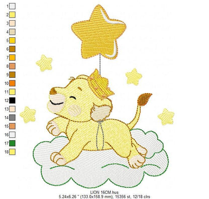 Lioness embroidery designs - Lion embroidery design machine embroidery pattern - Baby boy embroidery file - Lion king embroidery download Marcia Embroidery