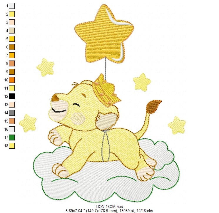 Lioness embroidery designs - Lion embroidery design machine embroidery pattern - Baby boy embroidery file - Lion king embroidery download Marcia Embroidery