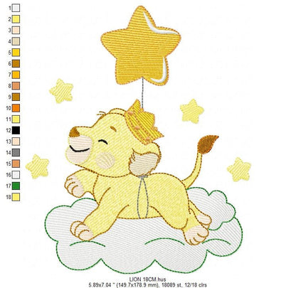 Lioness embroidery designs - Lion embroidery design machine embroidery pattern - Baby boy embroidery file - Lion king embroidery download Marcia Embroidery