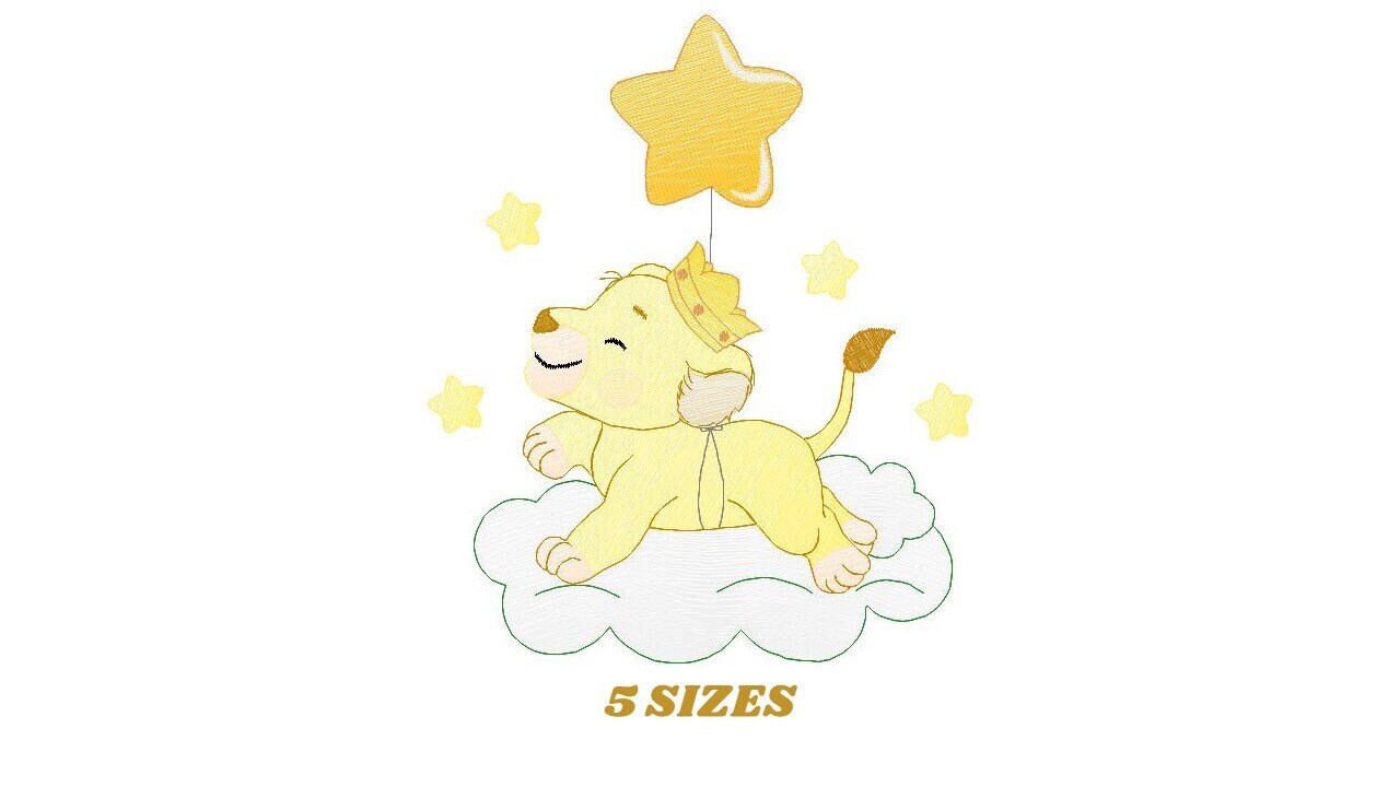 Lioness embroidery designs - Lion embroidery design machine embroidery pattern - Baby boy embroidery file - Lion king embroidery download Marcia Embroidery