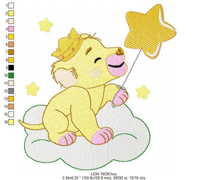 Lion embroidery designs - Lioness embroidery design machine embroidery pattern - Baby boy embroidery file - Lion king embroidery download Marcia Embroidery