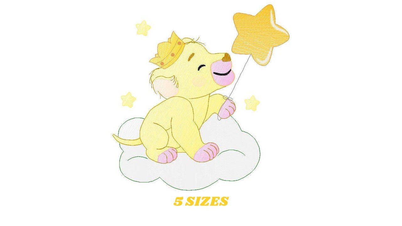 Lion embroidery designs - Lioness embroidery design machine embroidery pattern - Baby boy embroidery file - Lion king embroidery download Marcia Embroidery