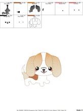 Cargar imagen en el visor de la galería, Basset Hound embroidery designs - Dog embroidery design machine embroidery pattern - Puppy embroidery file -  Pet embroidery download pes
