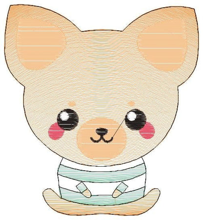 Chihuahua embroidery designs - Dog embroidery design machine embroidery pattern - Puppy embroidery file - Chihuahua embroidery download pes - Marcia Embroidery