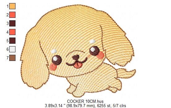 Cocker embroidery designs - Dog embroidery design machine embroidery pattern - Puppy embroidery file -  Pet embroidery instant download pes - Marcia Embroidery