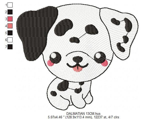 Dalmatian embroidery designs - Dog embroidery design machine embroidery pattern - Puppy embroidery file -  pet embroidery instant download Marcia Embroidery