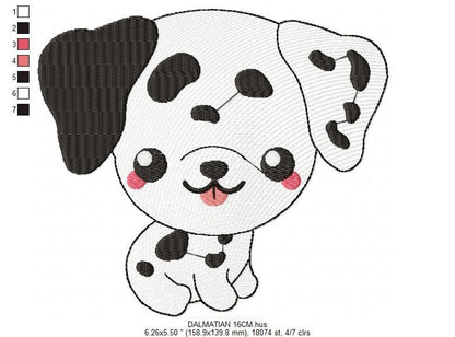 Dalmatian embroidery designs - Dog embroidery design machine embroidery pattern - Puppy embroidery file -  pet embroidery instant download Marcia Embroidery