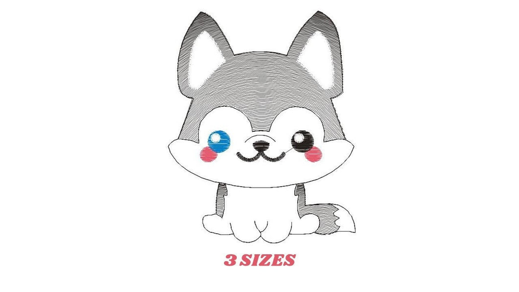 Husky embroidery designs - Dog embroidery design machine embroidery pattern - Puppy embroidery file -  Pet embroidery instant download jef