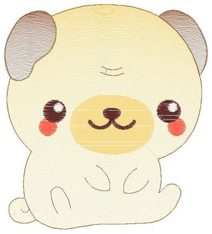 Pug embroidery designs - Dog embroidery design machine embroidery pattern - Puppy embroidery file -  Pet dogs embroidery download pes jef - Marcia Embroidery