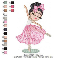 Charger l&#39;image dans la galerie, Ballerina embroidery designs - Ballet embroidery design machine embroidery pattern - Baby girl embroidery file Dancer instant download pes
