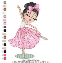 Carica l&#39;immagine nel visualizzatore di Gallery, Ballerina embroidery designs - Ballet embroidery design machine embroidery pattern - Baby girl embroidery file Dancer instant download pes
