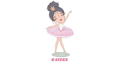 Ballerina embroidery designs - Ballet embroidery design machine embroidery pattern - instant download - Baby girl embroidery file dancer pes