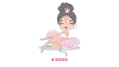 Ballerina embroidery designs - Ballet embroidery design machine embroidery pattern - instant download - Princess embroidery file dancer