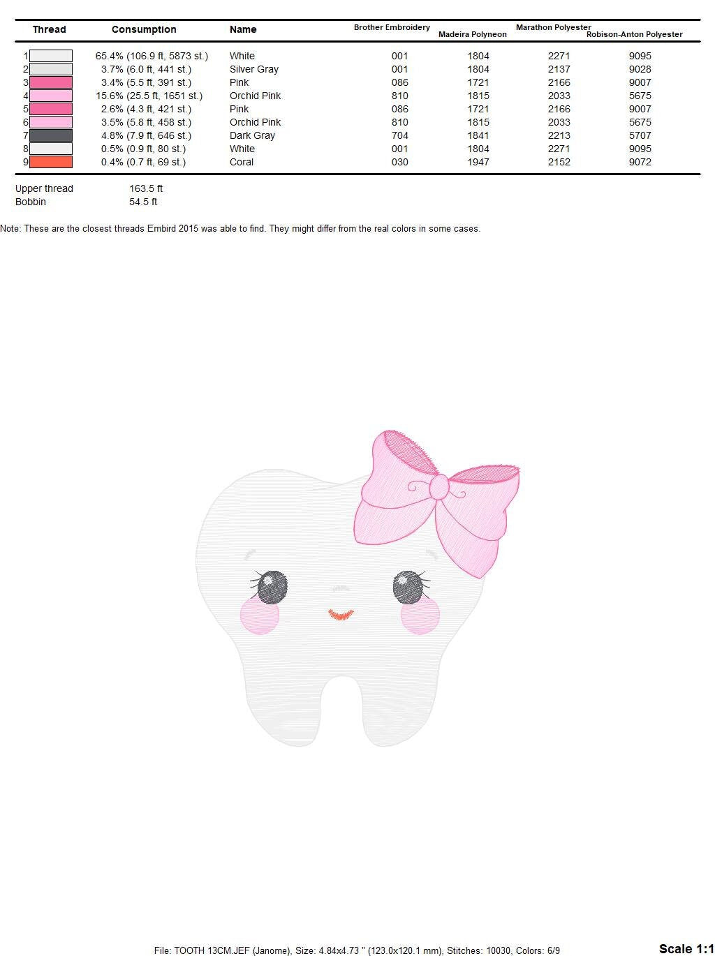 Tooth embroidery designs - Dentist embroidery design machine embroidery pattern - Teeth embroidery file - Dental embroidery instant download