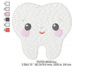 Tooth embroidery designs - Dentist embroidery design machine embroidery pattern - Teeth embroidery file - Dental embroidery instant download