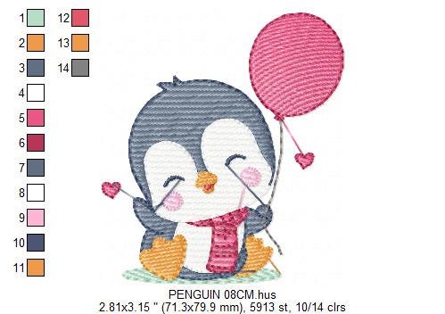 Penguin embroidery design - Animal embroidery designs machine embroidery pattern - Baby boy embroidery file - instant download Winter Cold Marcia Embroidery