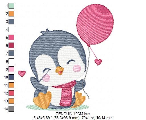Penguin embroidery design - Animal embroidery designs machine embroidery pattern - Baby boy embroidery file - instant download Winter Cold Marcia Embroidery