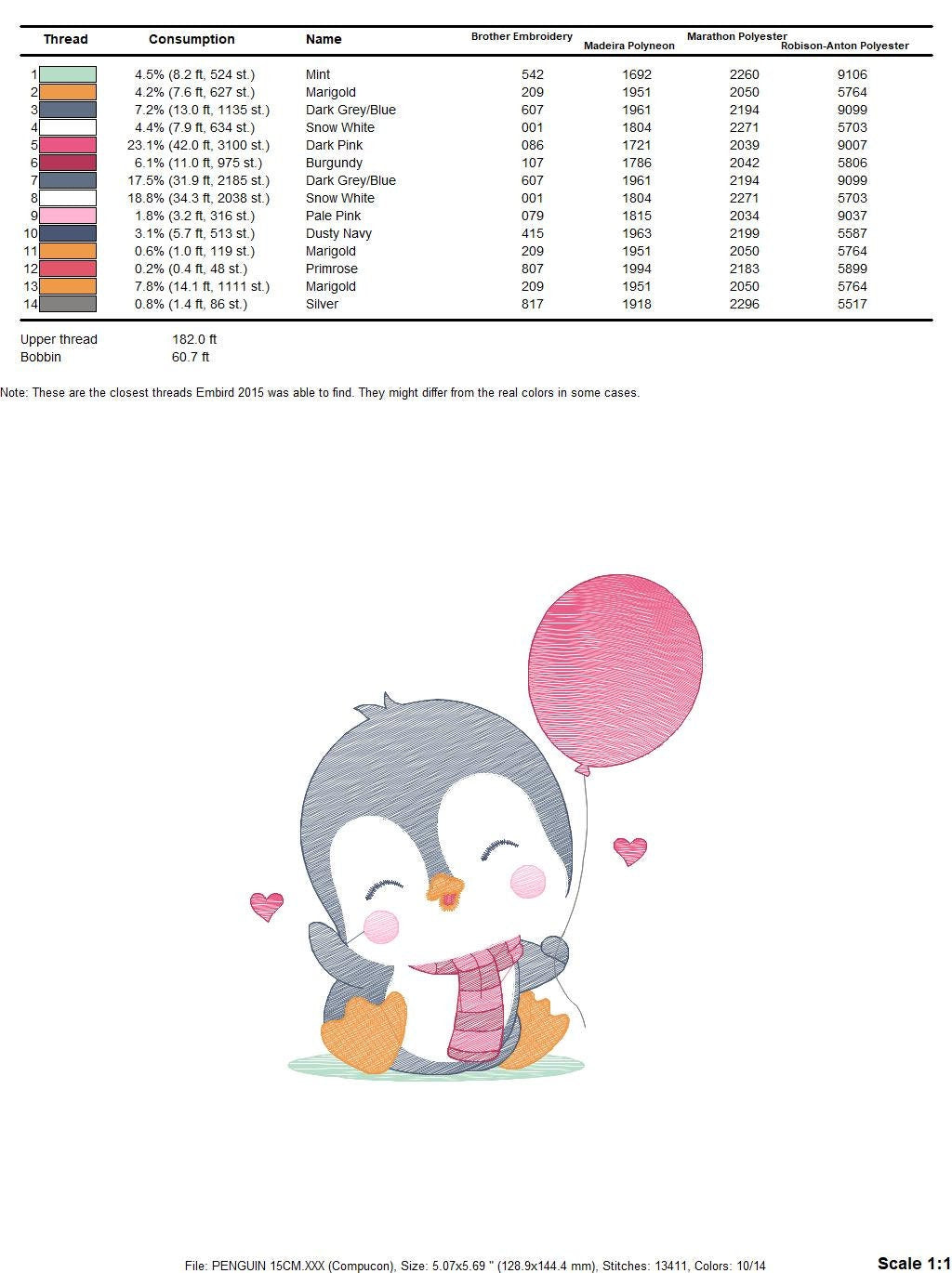 Penguin embroidery design - Animal embroidery designs machine embroidery pattern - Baby boy embroidery file - instant download Winter Cold Marcia Embroidery