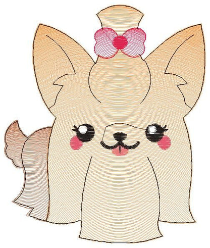 Yorkshire embroidery designs - Dog embroidery design machine embroidery pattern - Puppy embroidery file - Pet embroidery instant download Marcia Embroidery