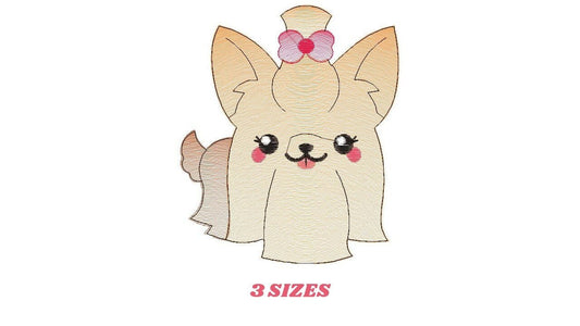Yorkshire embroidery designs - Dog embroidery design machine embroidery pattern - Puppy embroidery file - Pet embroidery instant download