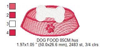 Dog food dish embroidery designs - Pet food bowl embroidery design machine embroidery pattern - Boy kid embroidery file - instant download Marcia Embroidery