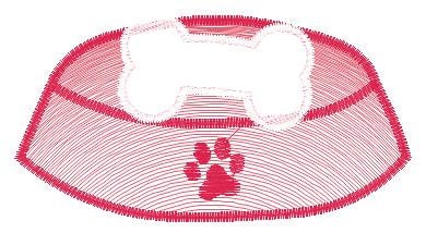Dog food dish embroidery designs - Pet food bowl embroidery design machine embroidery pattern - Boy kid embroidery file - instant download Marcia Embroidery
