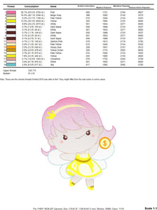 Tooth Fairy embroidery designs - Money Fairy embroidery design machine embroidery pattern - Baby girl embroidery file - instant digital pes