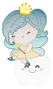 Tooth Fairy embroidery designs - Fairy godmother embroidery design machine embroidery pattern - Fairy with teeth file - instant download pes